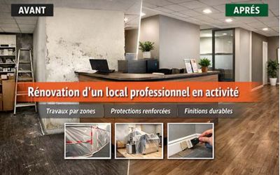 Rénovation d’un local professionnel à Paris en continuité d’activité, protections et finitions durables